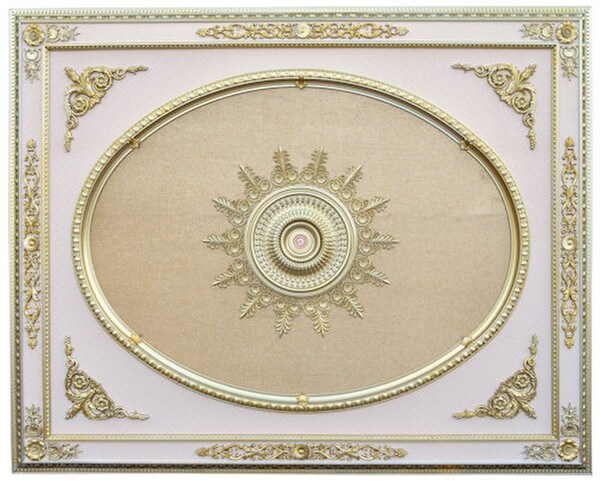 Rose Gold Monumental Ceiling Medallion large plastic decorative sculpt